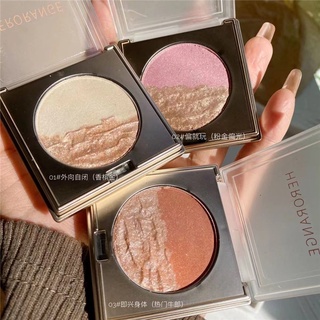 HERORANGE Shimmering Stereoscopic High-Disk ไฮไลท์การแต่งหน้าสามมิติ ชิมเมอร์ เนื้อเนียนละเอียด