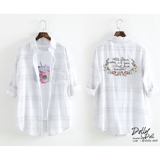 Flower Fairy Small Fresh Letter Embroidered Shirt
