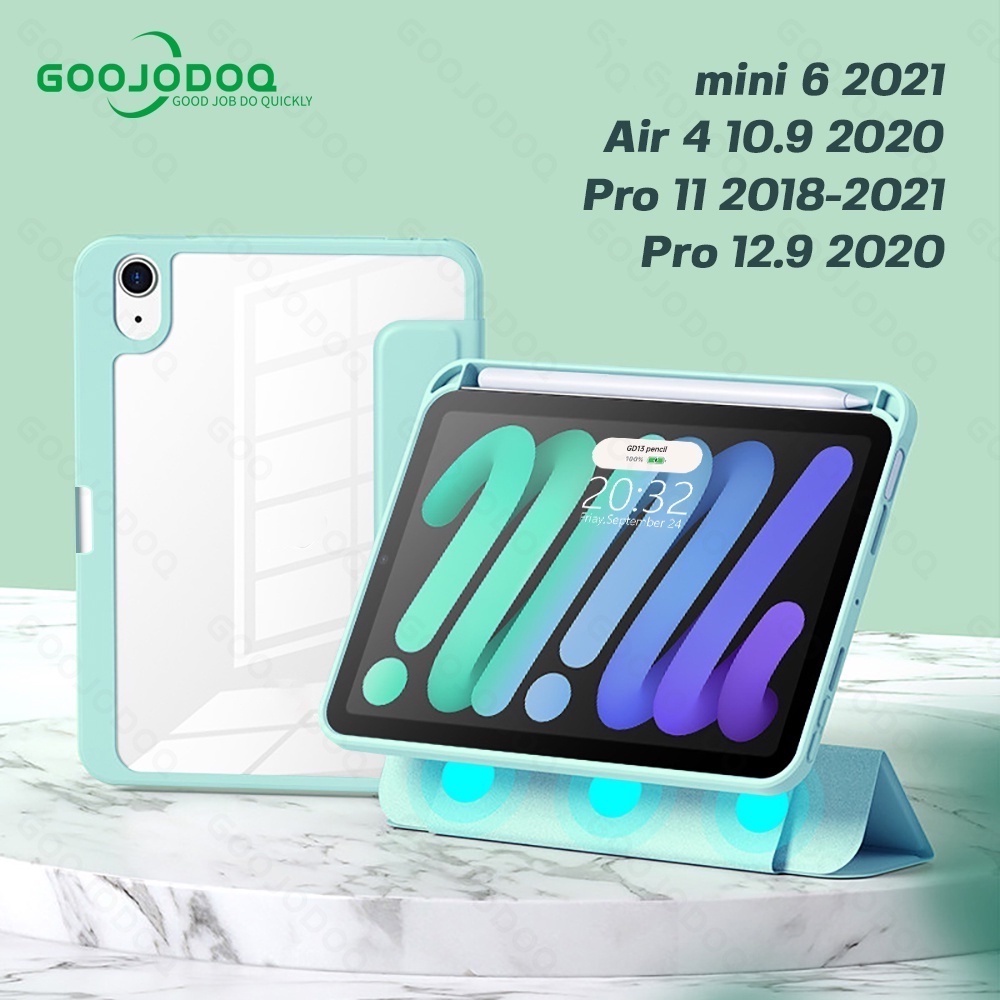 ภาพหน้าปกสินค้าGOOJODOQ แท็บเล็ตฝาครอบพับการออกแบบชุดแม่เหล็กสำหรับ 8th ipad Gen 7/8/9 ipad Pro 11 12.9 นิ้ว 2020 2018 Air 3 Pro 3 10.5 จากร้าน goojodoqmall.th บน Shopee