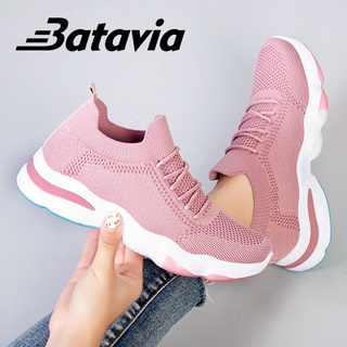 Batavia ส่งเร็ว 36-40ผู้หญิง รองเท้าแฟชั่น สวมใส่สบาย 🎉รองเท้าผ้าใบ  A112