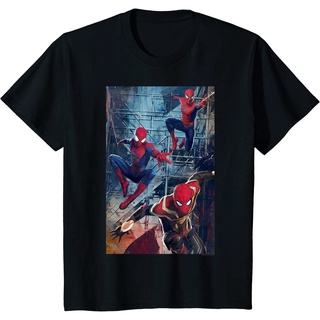 เสื้อยืดผ้าฝ้ายพรีเมี่ยม เสื้อยืด พิมพ์ลาย Marvel Spider-Man No Way Home Group สําหรับผู้ชาย