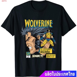 เสื้อยืดผู้ชายและผู้หญิง Marvel Comics Wolverine Classic Logan Retro T-Shirt Sports T-shirty*x