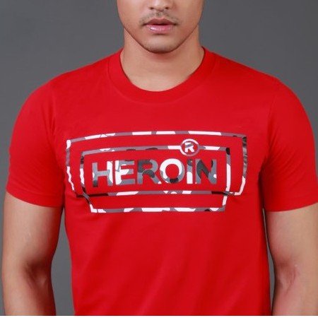 ภาพหน้าปกสินค้าHeroin เสื้อยืดสีแดง รุ่นบ็อกซ์ 2 จากร้าน heroinbrand.official บน Shopee