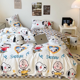 🔥เก็บโค้ดหน้าร้าน🔥[PRE-ORDER] ชุดเครื่องนอน Snoopy ผ้า Cotton 100% #0887