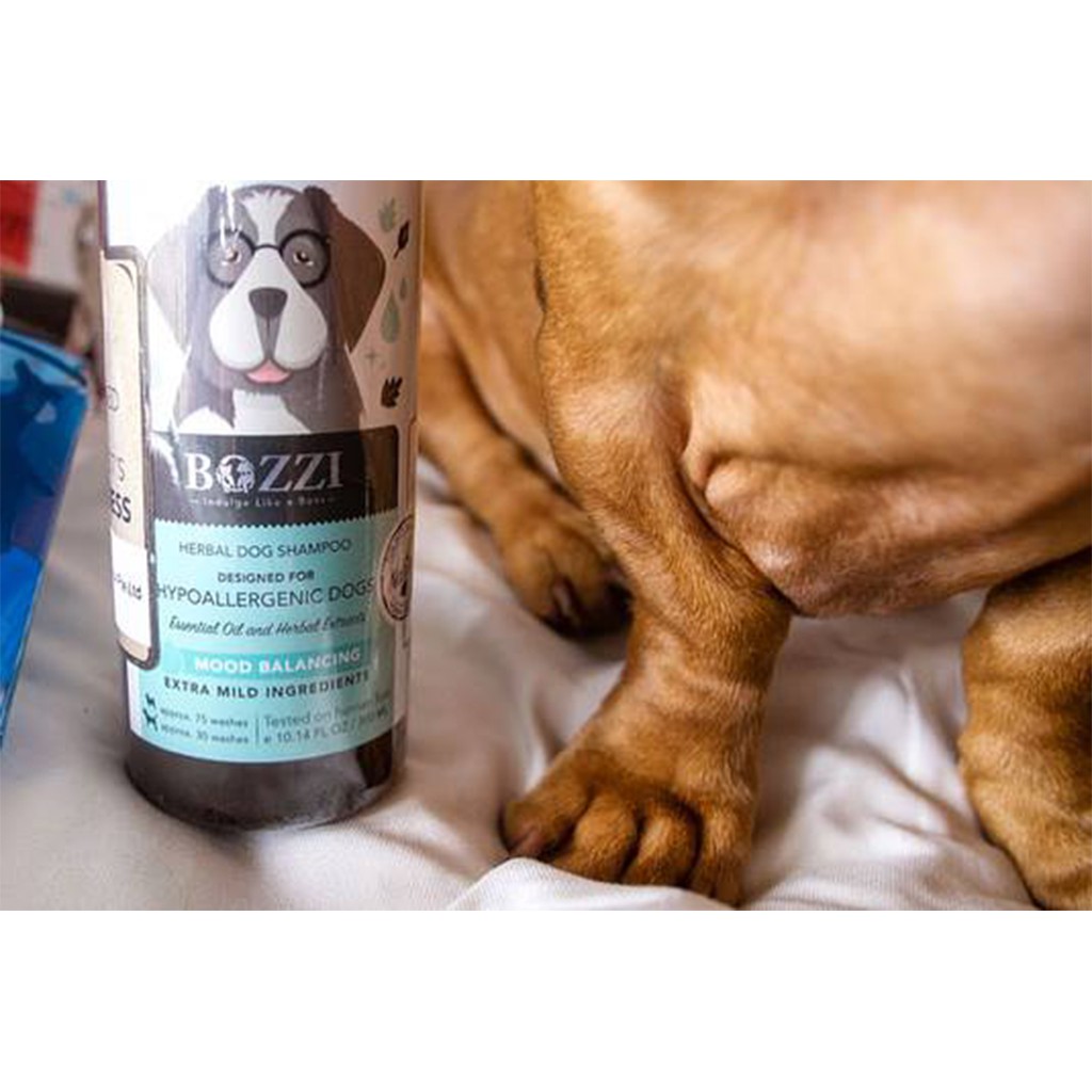 bozzi-dog-shampoo-แชมพูสมุนไพรสำหรับสุนัข-สูตรปรับสมดุลอารมณ์-mood-balancing