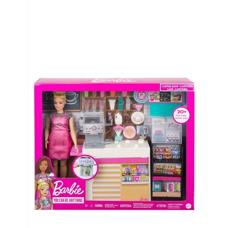 barbie-ตุ๊กตาบาร์บี้และชุดเพลเซ็ตร้านกาแฟ