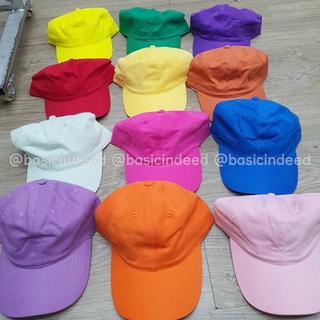 หมวกแก๊ปหน้านิ่ม สีพื้น หมวกเบสบอล ปรับขนาดแบบหัวเข็มขัด งานไทย
