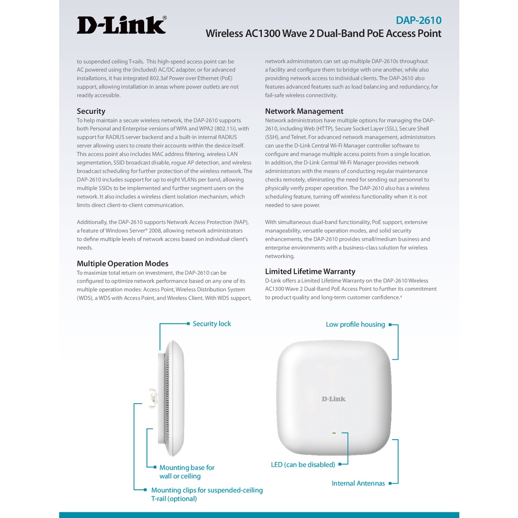 access-point-d-link-dap-2610-esgp-wireless-ac1300-dual-band-gigabit-ของแท้รับประกันตลอดอายุการใช้งาน