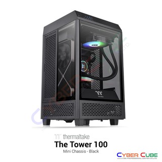 Thermaltake The Tower 100 Mini Chassis - Black (เคส) Case