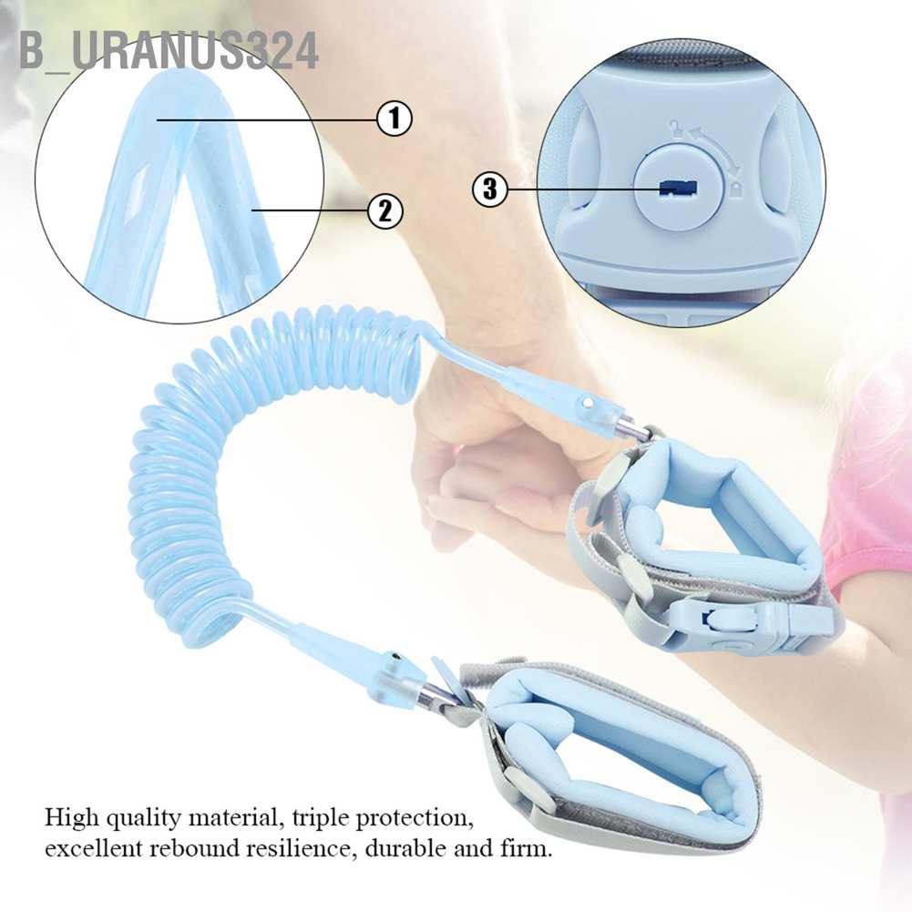 b-uranus324-2m-baby-kids-anti-lost-wrist-leash-with-safety-key-lock-child-toddler-harness-wristband