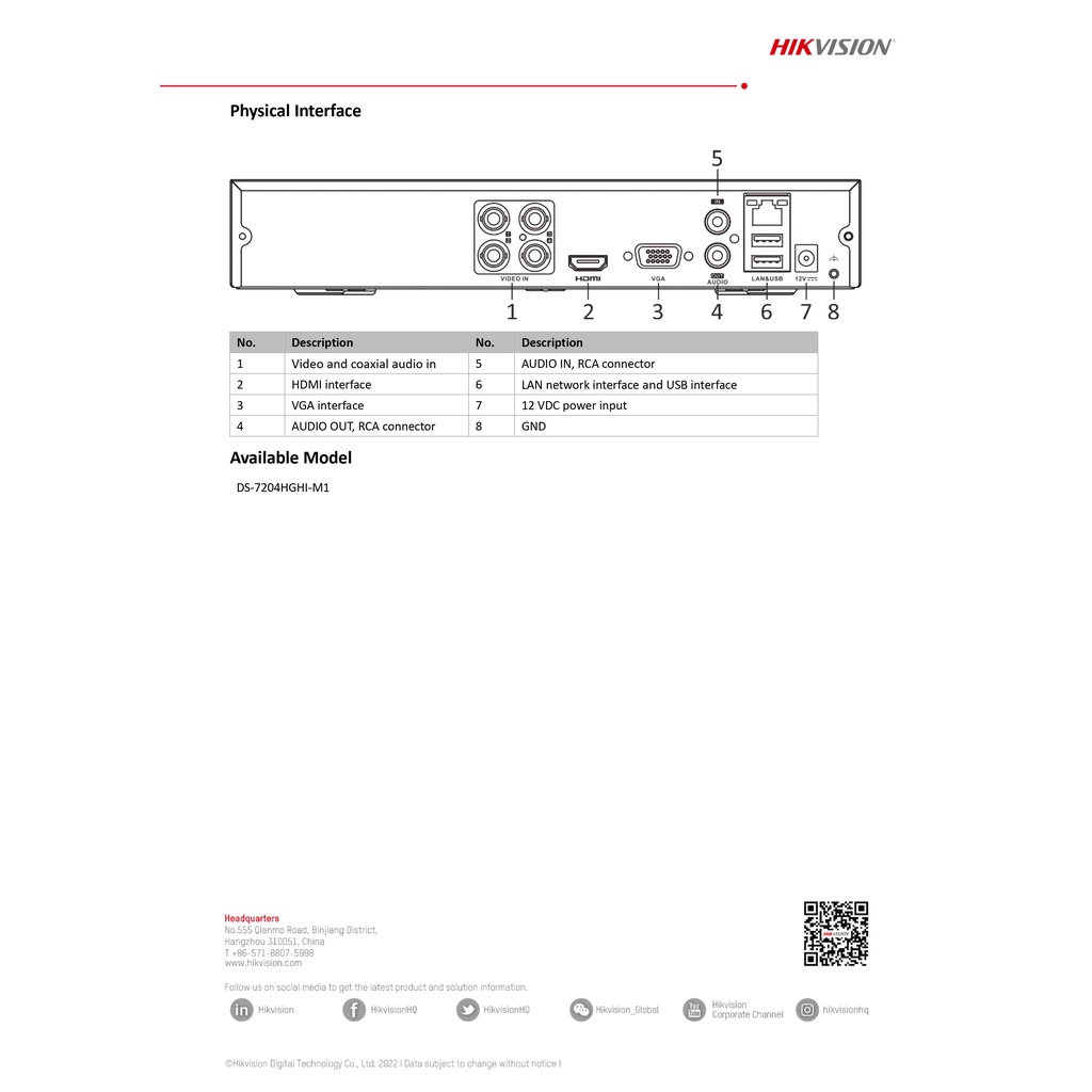 hikvision-เครื่องบันทึกภาพกล้องวงจรปิด-4ช่อง-2ล้านพิกเซล-ds-7204hghi-m1-c-บันทึกภาพและเสียง-เพิ่มกล้องไอพีได้อีก1ตัว