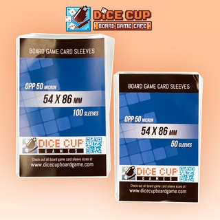 [ของแท้] Dice Cup Games : ซองใสใส่การ์ด Sleeves: OPP ขนาด 54x86 mm