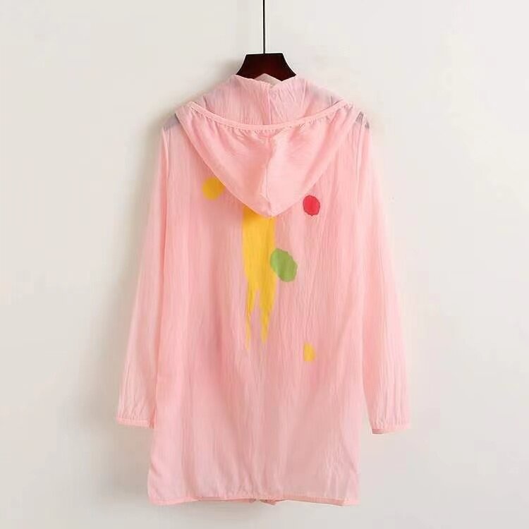 เสื้อกันแดดผู้หญิง-กันยูวีกันแสงแดดกระทบผิว-ผ้าบางแขนยาวระบายอากาศได้ดีส่วมใส่สบายมีฮู้ดมีกะเป๋าข้าง-รุ่นpg6