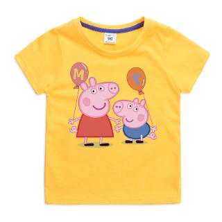 ภาพขนาดย่อของภาพหน้าปกสินค้าเสื้อยืดแขนสั้น ผ้าฝ้าย พิมพ์ลายการ์ตูน Pepa Pig มี 6 สี สําหรับเด็ก จากร้าน jerrych83_06.th บน Shopee