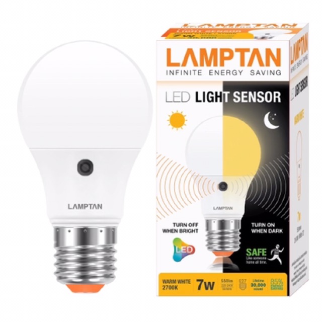 ภาพหน้าปกสินค้าหลอดเซนเซอร์ LAMPTAN แลมตั้น แลมป์ตั้น แท้เปิด ปิด อัตโนมัติ LED Light Sensor 7W หลอดไฟเซนเซอร์ พร้อมส่งแล้ววันนี้ครับ จากร้าน mngadget บน Shopee