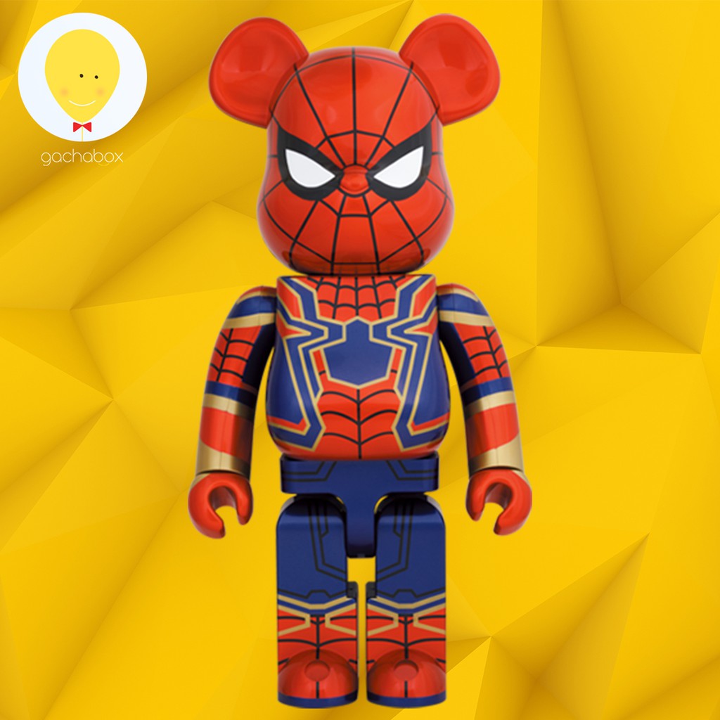 gachabox Bearbrick Iron Spiderman % แบร์บริค พร้อมส่ง ของแท้