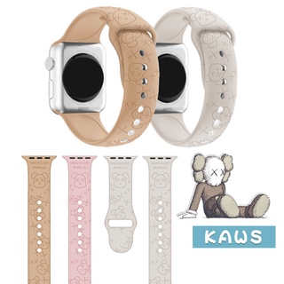 สินค้า สายนาฬิกาข้อมือซิลิโคนยาง แบบนิ่ม ลาย Kaws Gloomy Bear สําหรับ Apple Watch iWatch Series 7 SE 5 6 40 มม. 44 มม. 41 มม. 45 มม.