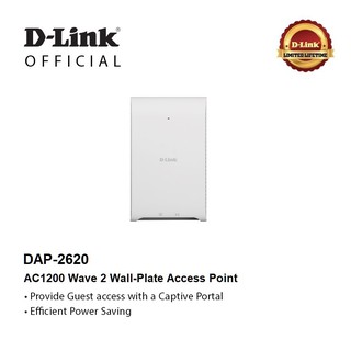 D-Link DAP-2620 Nuclias Connect AC1200 Wave 2 Wall-Plate Access Point