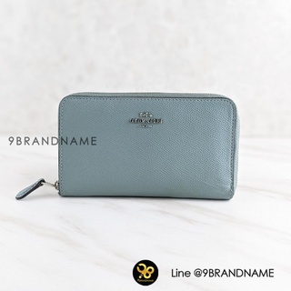 กระเป๋าแท้มือ2 U​S​E​D C​O​ACH Medium zip around Wallet Size Medium