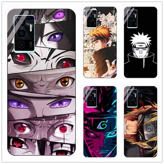 เคสโทรศัพท์มือถือกระจกนิรภัย แบบแข็ง กันกระแทก พิมพ์ลายการ์ตูนนารูโตะ สําหรับ Vivo v23e S10E