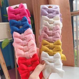 กิ๊บติดผม โบ สีสันสดใส 10 ชิ้น / เซต สําหรับเด็กผู้หญิง บูติก ปิ่นปักผม ปิ่นปักผม แฮนด์เมด ชุดเครื่องประดับผมเด็ก