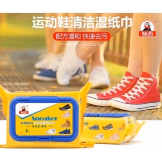 สินค้า [เหลือ 45.-โค้ด JUNINC30] SNEAKER WIPES กระดาษทำความสะอาดรองเท้า 1ห่อ 30แผ่น