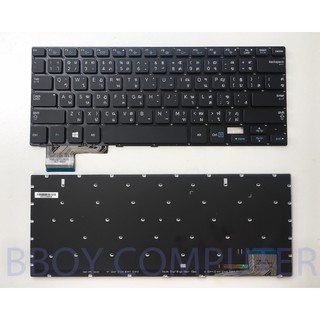 SAMSUNG Keyboard คีย์บอร์ด Samsung Series 7 Ultra NP740U3E NP730U3E Backlit สีดำ ไทย-อังกฤษ
