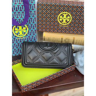 (แท้ 💯%‼) 💕 Tory Burch Fleming quilted continental wallet