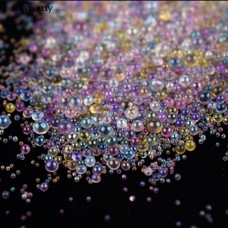 Roswetty Mini Bubble Ball Beads 10 G/Pack Tiny Glass UV Filling Resin Assorted DIY Nail PH
