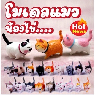 ภาพขนาดย่อของภาพหน้าปกสินค้าโมเดล แมวน่ารัก โมเดลแมวไข่ โมเดลแมวจิ๋ว พร้อมส่งจากไทย จากร้าน misochibiqacat บน Shopee