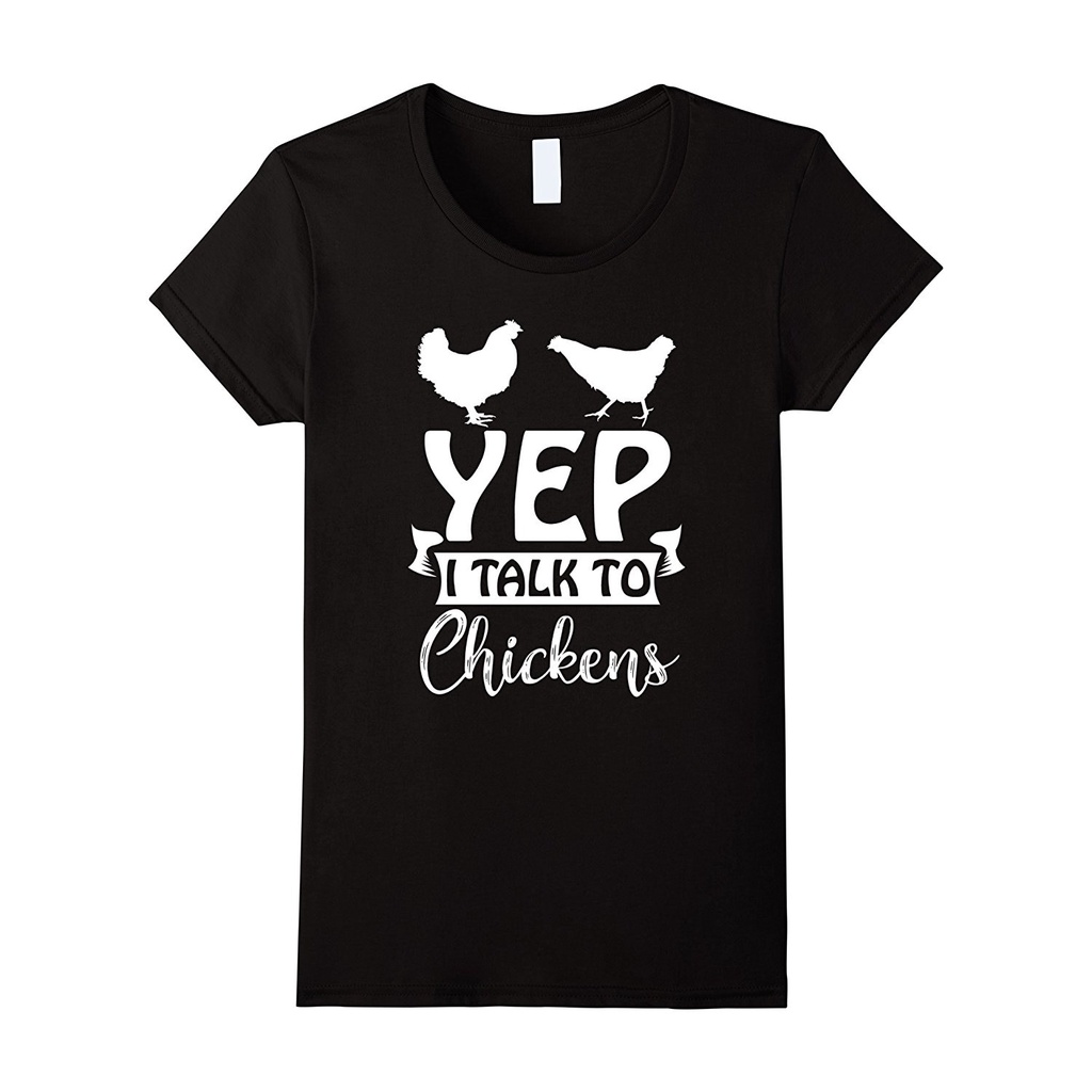 s-5xl-เสื้อยืด-พิมพ์ลายการ์ตูนไก่-yep-i-talk-to-chickens-แฟชั่นสําหรับผู้หญิง
