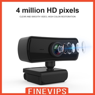 ( Finevips ) กล้องwebcam 1440 P Hd 4 K Usb 2 . 0 มีไมโครโฟนในตัว