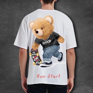 เสื้อยืดแขนสั้น ทรงหลวม สไตล์ฮิปฮอป ฮ่องกง สําหรับผู้ชาย