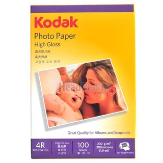 ภาพขนาดย่อของภาพหน้าปกสินค้าKODAK Photo Inkjet 4x6 230G. (100/Pack) จากร้าน advice_banpaew บน Shopee