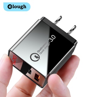 Elough อะแดปเตอร์ปลั๊กชาร์จดิจิทัล 3.0 PD USB แบบติดผนัง