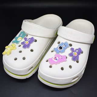 พร้อมส่ง เข็มกลัด ลายการ์ตูนหมี สีสันสดใส สําหรับตกแต่งรองเท้า Crocs Jibbitz DIY