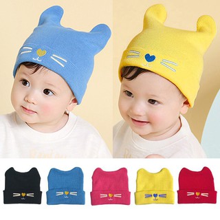 หมวกไหมพรมสำหรับเด็กทารก 0-3 ปี