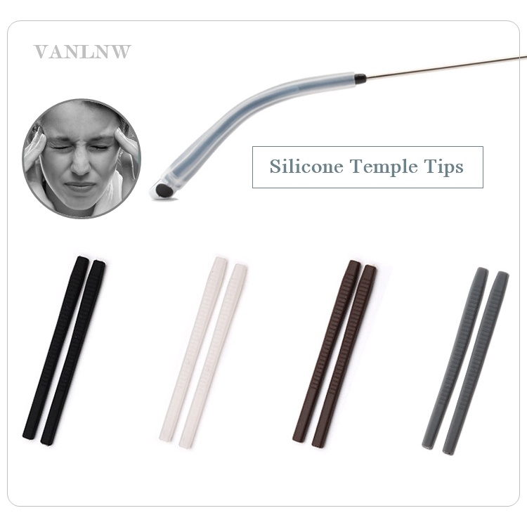 ภาพหน้าปกสินค้าซิลิโคนสวมขาแว่นกันลื่น Silicone Temple ปลอกซิลิโคนสวมขาแว่น ( แบบรูทะรุ ) ขนาด 6 X 4 cm.ป้องกันแว่นตก แว่นไหล กันเจ็บหู