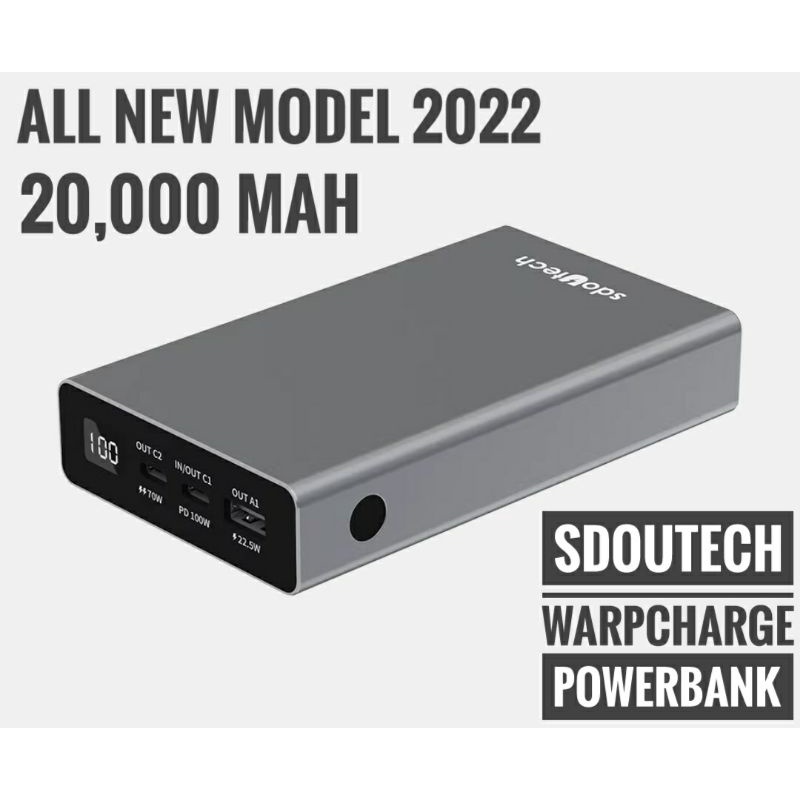 ภาพสินค้า(พร้อมส่ง)  ลด45 บาท Sdoutech Warp, Dart charge (30W, 65W, 70W), Super Vooc, PD Charge power bank จากร้าน tewinchoosang บน Shopee ภาพที่ 1