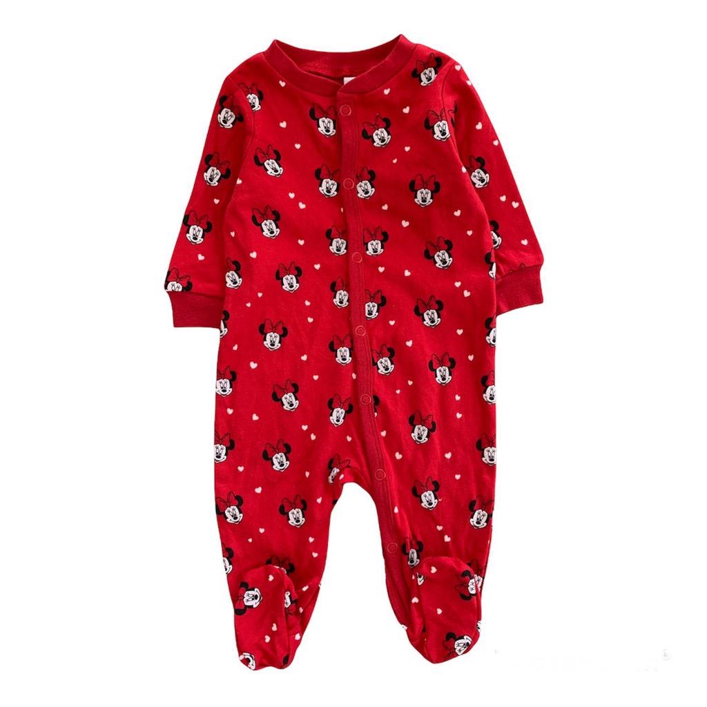 ชุดนอนเด็กเล็ก-ชุดหมีรอมเปอร์มิกกี้มินนี่-disney-minnie-sleepsuit