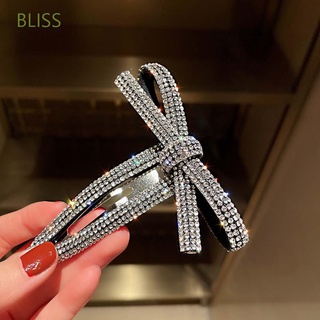 BLISS Temperament Hair Clip Korean Diamond Bow Hairpin Women Trendy Exaggerated Personality Girls Hair Accessories/Multicolor