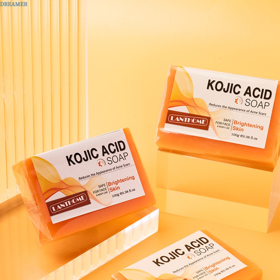 dreamer-lanthome-kojic-acid-whitening-facial-soap-deep-cleansing-lightening-dark-spot-melanin-moisturizing-brighten-skin-tone-face-body-skin-bleaching-soap