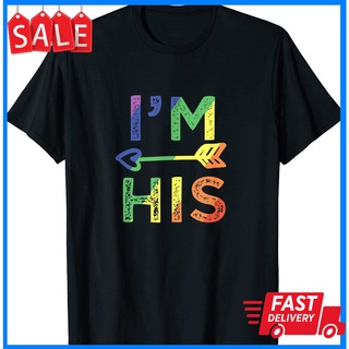 [100% Cotton] เสื้อยืด พิมพ์ลาย Matching Im His LGBT Pride สไตล์คลาสสิก สําหรับผู้ชาย