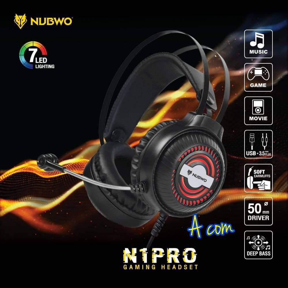 ภาพหน้าปกสินค้าNUBWO N1 Stereo Headset Gaming หูฟังเกมมิ่ง ระบบสเตริโอ กระหึ่ม รอบทิศทาง