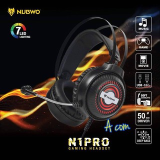 ภาพขนาดย่อของสินค้าNUBWO N1 Stereo Headset Gaming หูฟังเกมมิ่ง ระบบสเตริโอ กระหึ่ม รอบทิศทาง