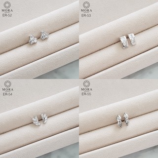 💎✨ER-52-55 ต่างหู CZ ต่างหูแฟชั่น ต่างหูเพชร CZ ต่างหูแฟนซี ต่างหูเงินแท้ 92.5 สวยเทียบเพชรแท้ By Mora Jewelry Diamond