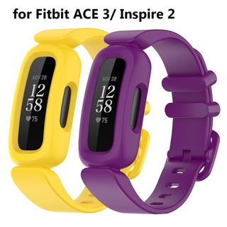 สายนาฬิกาข้อมือ ซิลิโคนนิ่ม กันน้ํา สําหรับ Fitbit Ace 3 2 Fitbit Inspire 2 HR