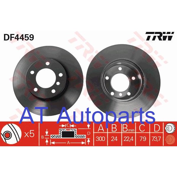 จานเบรค-จาน-หน้า-bmw-e90-320i-m52-2005-2008-df4459-ราคาต่อใบ