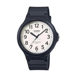 สินค้า Casio นาฬิกาข้อมือผู้ชาย สายเรซิ่น สีดำ รุ่น MW-240,MW-240-7B,MW-240-7BVDF