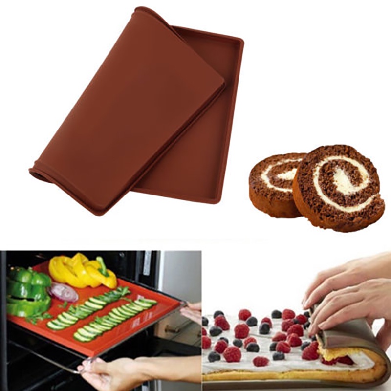 silicone-baking-pad-multi-functional-cake-tray-pan-mat-painted-pad-pastry-mold